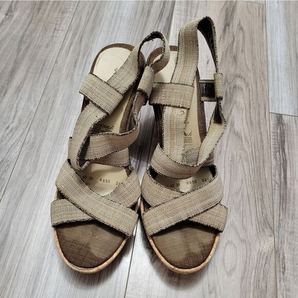 Andrea cork and canvas wedges sz 9.5 - Picture 10 of 12